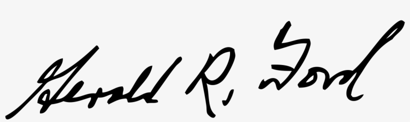 Gerald R Ford Autograph, transparent png download