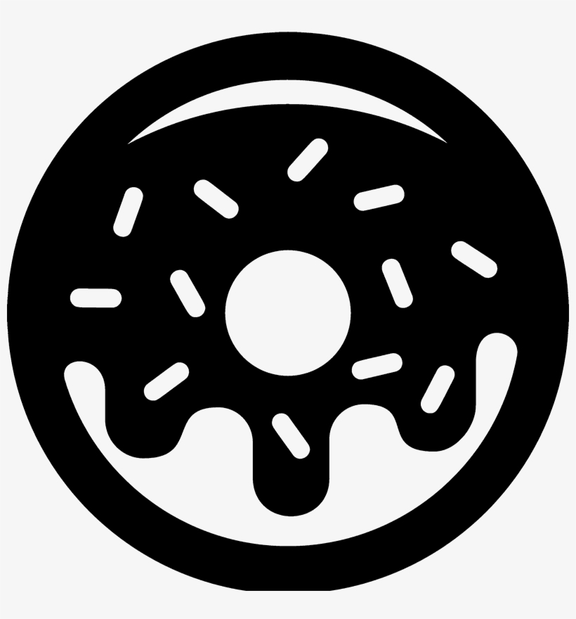 Frosted Sprinkle Donut Rubber Stamp - Confectionery Icons, transparent png download