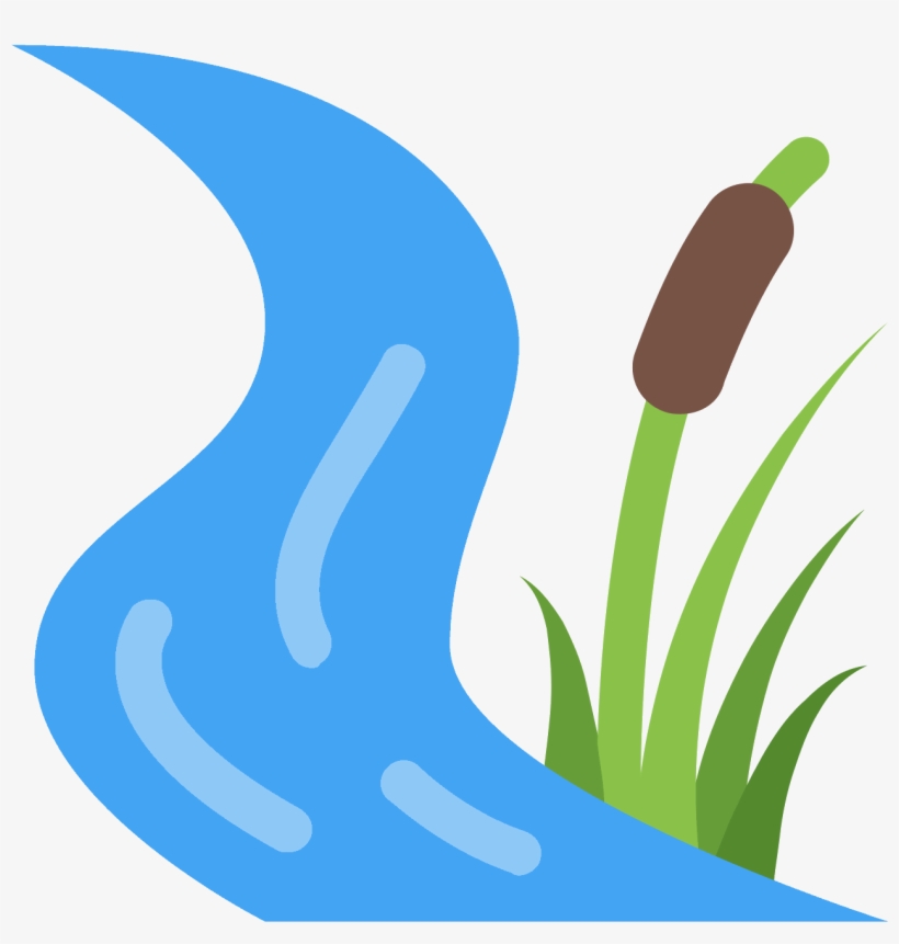 A Winding Creek Next To A Tuft Of Tall Grass And A - Arroyo Icon, transparent png download