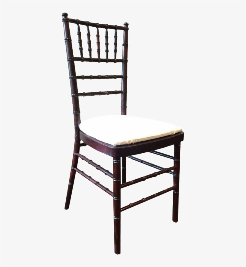 Mahogany Chiavari - Fruitwood Chiavari Chairs White Cushion, transparent png download