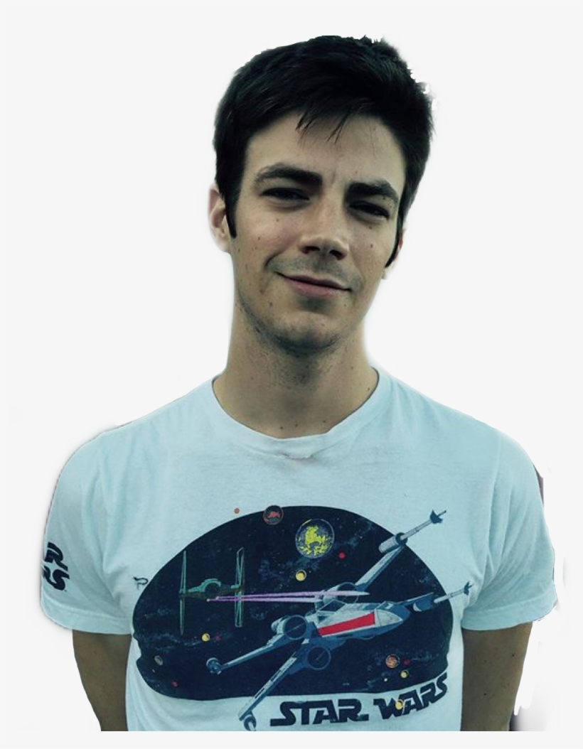 Report Abuse - Grant Gustin Flash White T Shirt, transparent png download