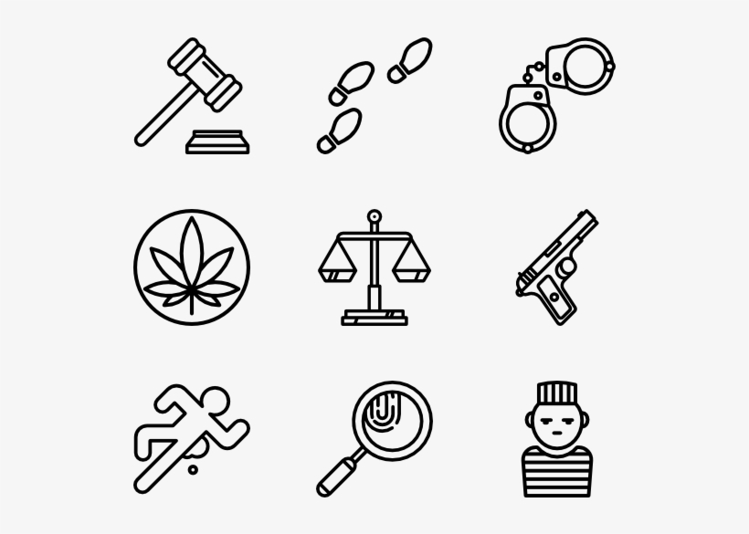 Linear Police Elements - Christmas Icons Vector, transparent png download