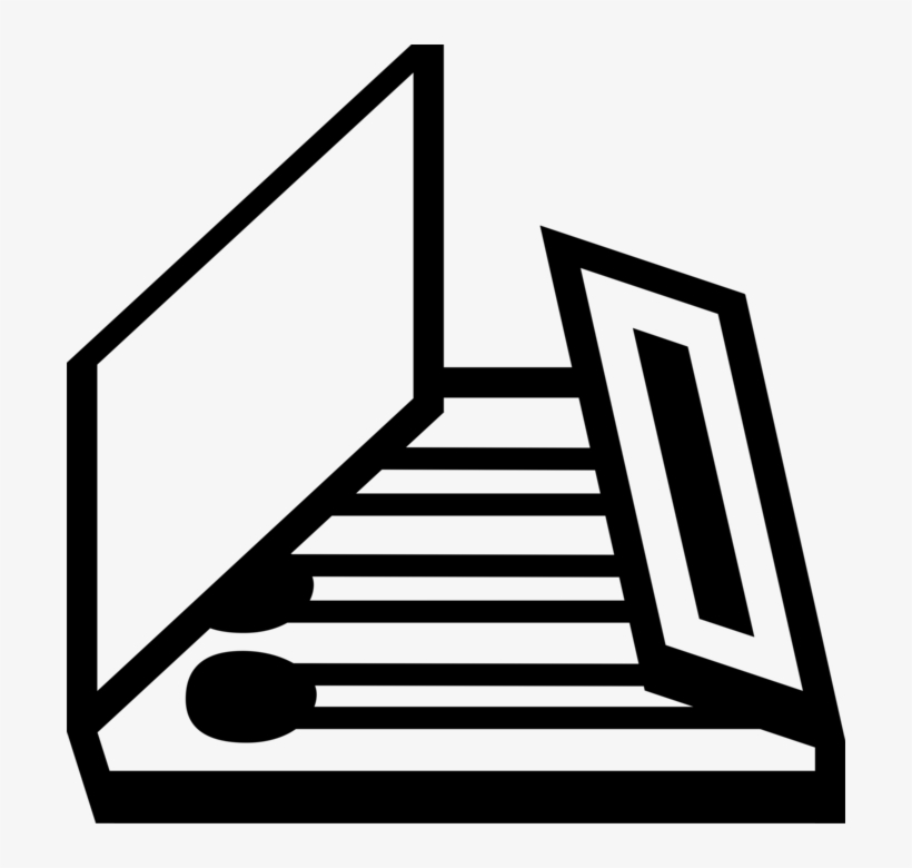 Vector Illustration Of Book Of Sulphur Matches Match, transparent png download