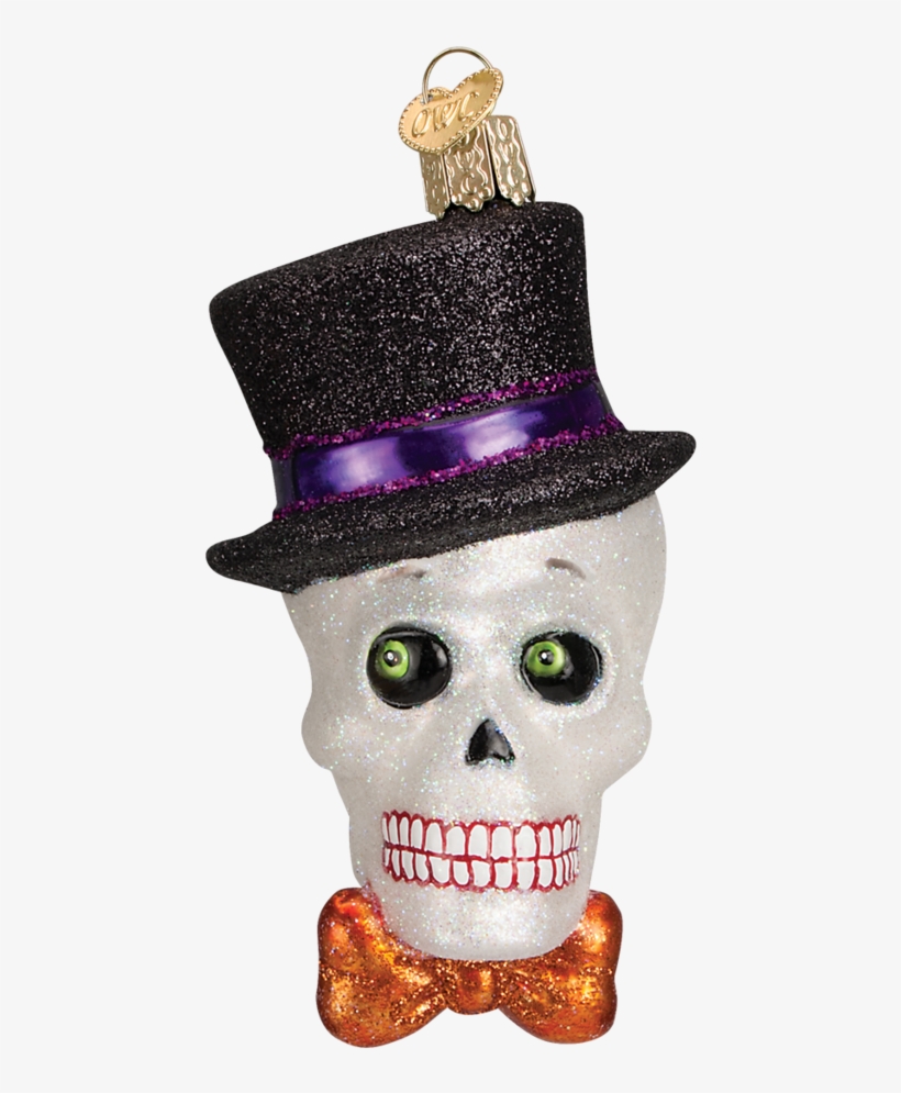 Top Hat Skeleton Ornament Top Hat Skeleton Ornament - Old World Christmas Top Hat Skeleton Glass Blown Ornament, transparent png download