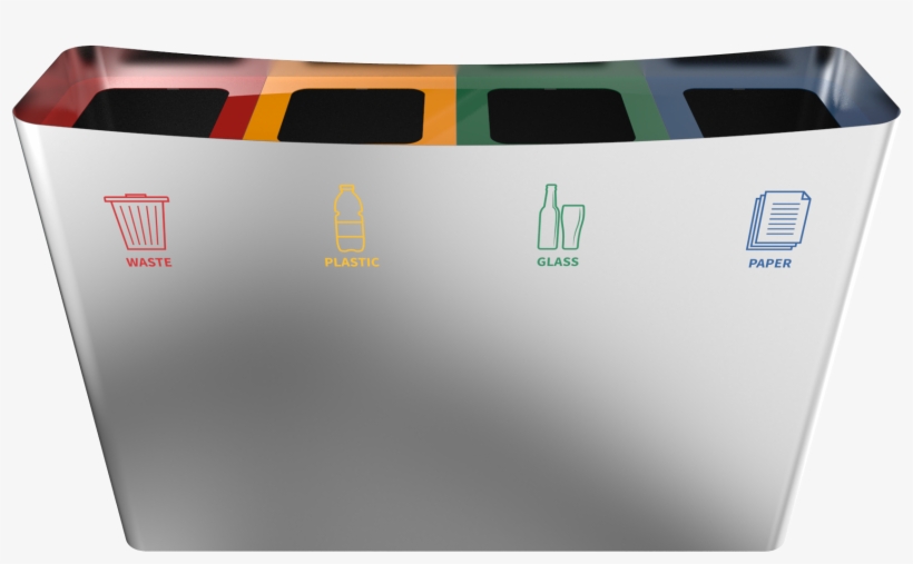 Simple Recycling Bin Solution - Stainless Steel, transparent png download