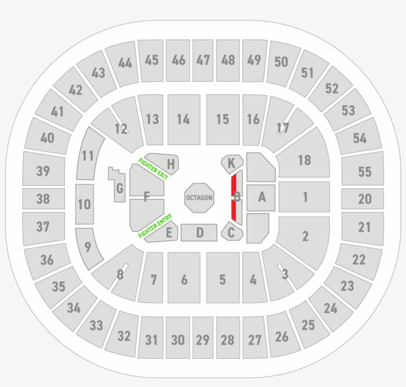 View Seating Chart - Ultimate Fighting Championship, transparent png download