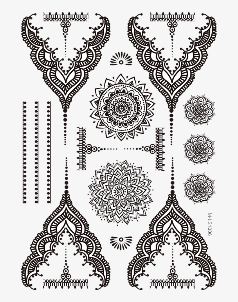 Png Transparent Library Wefrgthyjhgr Png Pinterest - Diva Woo Black Henna Body Paints Temporary Tattoo Stickers, transparent png download