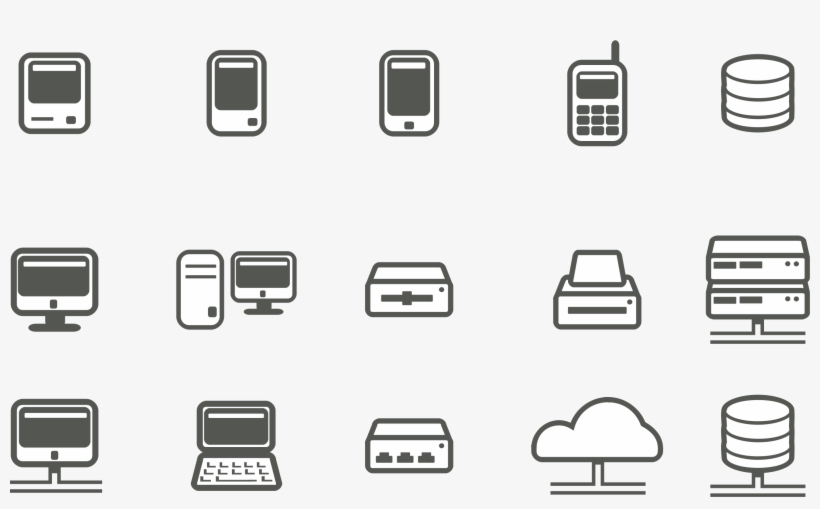 Big Image - Network Icon Set Png, transparent png download