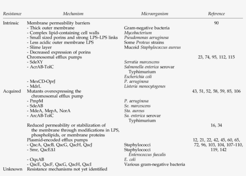 Resistance Mechanisms Against Quaternary Ammonium Compounds - Classes Of Quaternary Ammonium Compounds, transparent png download