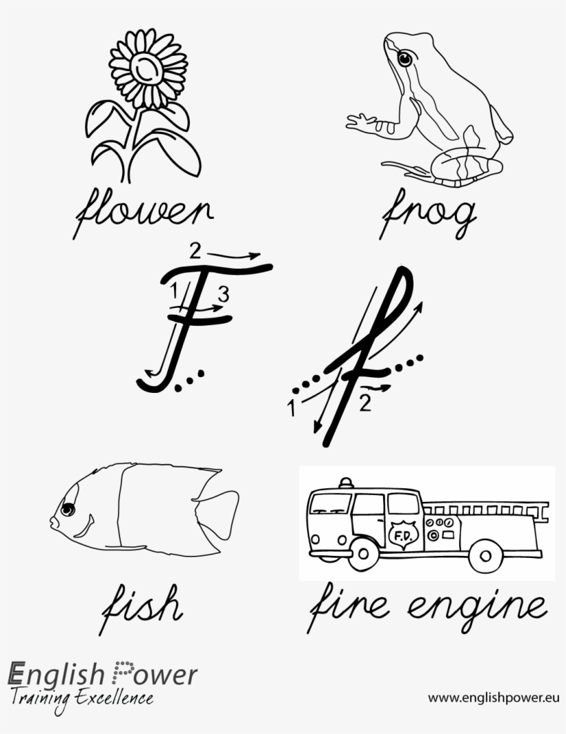 Picture Black And White Library Power La Lettera F - Drawing, transparent png download