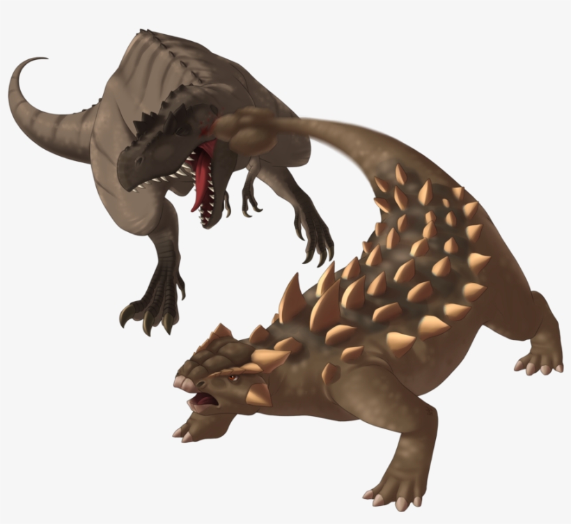 Clip Art Free Vs T Rex By - Saichania Vs T Rex, transparent png download