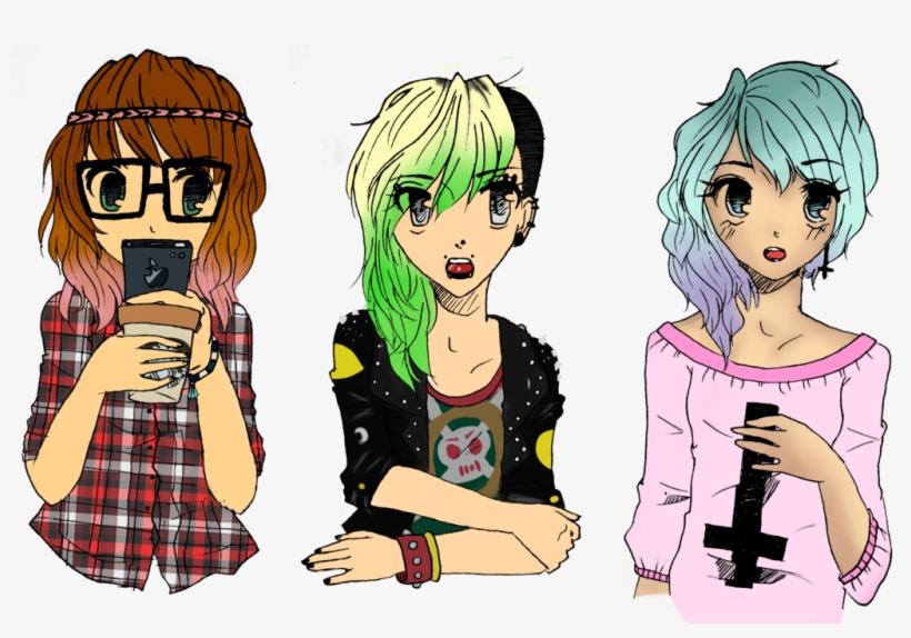 Graphic Transparent Hipster Punk And Pastel Goth Colored - Laminas Para Sublimacion Textil, transparent png download