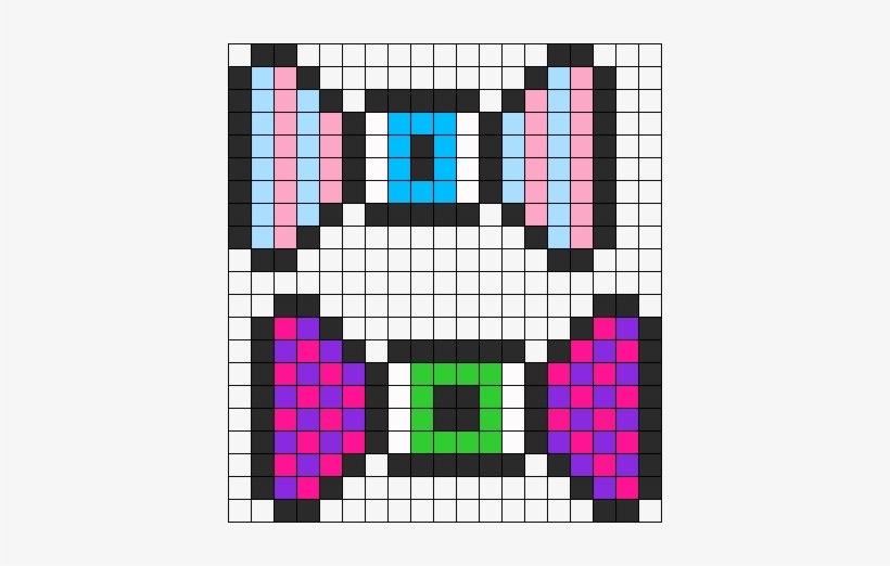 Pastel Goth And Punk Bow Perler Perler Bead Pattern - Bead, transparent png download
