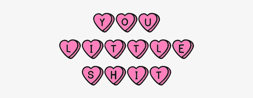Cute Text Kawaii Little You Heart Pink Pastel Shit - Pastel Goth Transparent, transparent png download