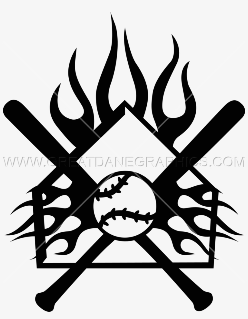 Flaming Home Plate Crest - Flaming Home Plate, transparent png download