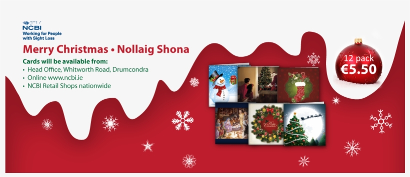 Banner With Ncbi Logo And Images Of Christmas Cards - Santa Claus Putting Presents Under, transparent png download