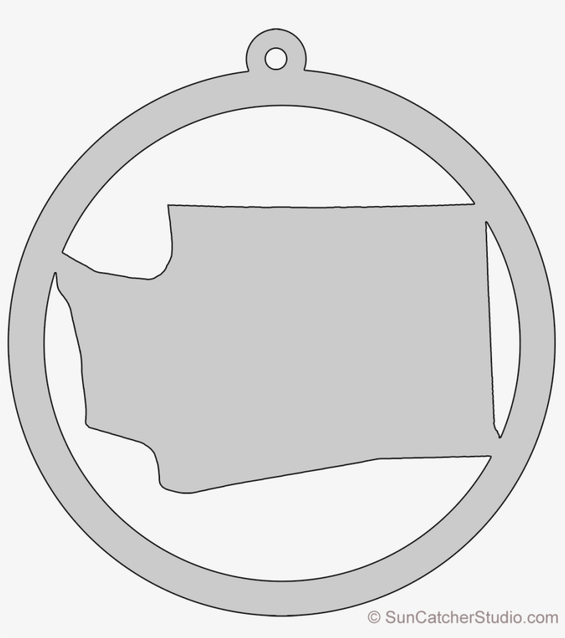 Washington Map Circle Free Scroll Saw Pattern Shape - Pattern, transparent png download