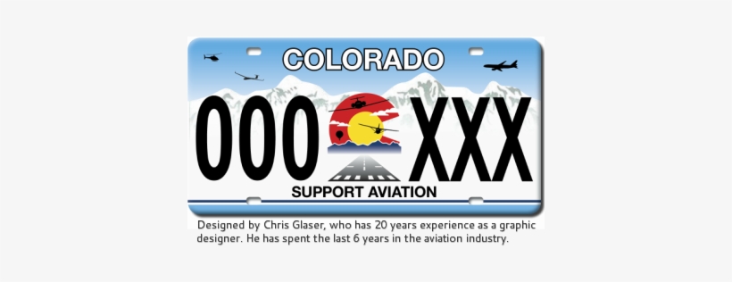Welcome To Support Colorado Aviation License Plate - Colorado Special License Plates, transparent png download