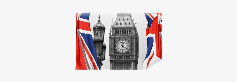 Big Ben In London And English Flag Wall Mural • Pixers® - Cambridge English: First For Dummies [book], transparent png download