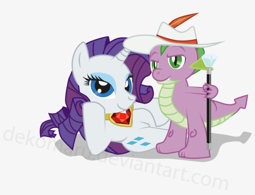 Rarity Spike Pony Mammal Vertebrate Fictional Character - Pimp Hat Spike, transparent png download