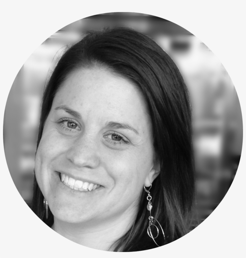 Sarah Circle Headshot Blur Background Bw Png - Girl, transparent png download