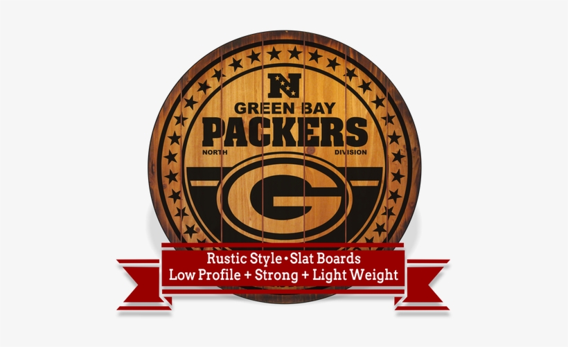 Green Bay Packers Barrel Top Sign - Label, transparent png download