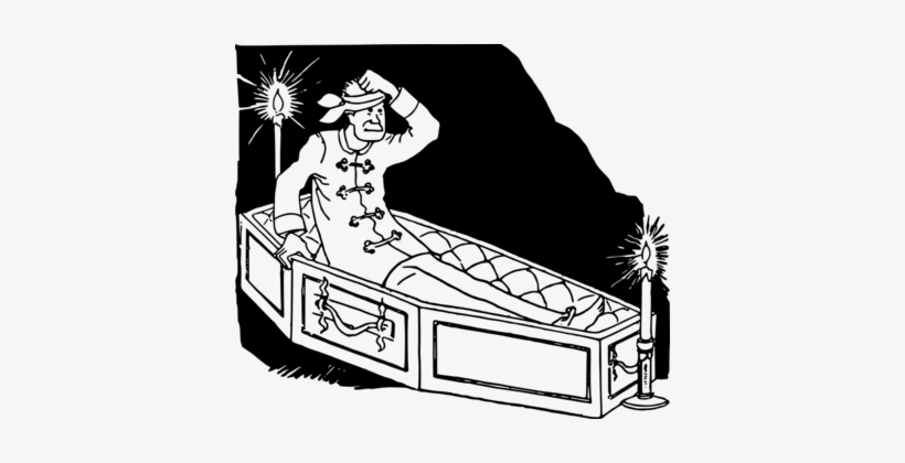 Coffin Grave Wake Death Funeral - Clipart Coffin, transparent png download