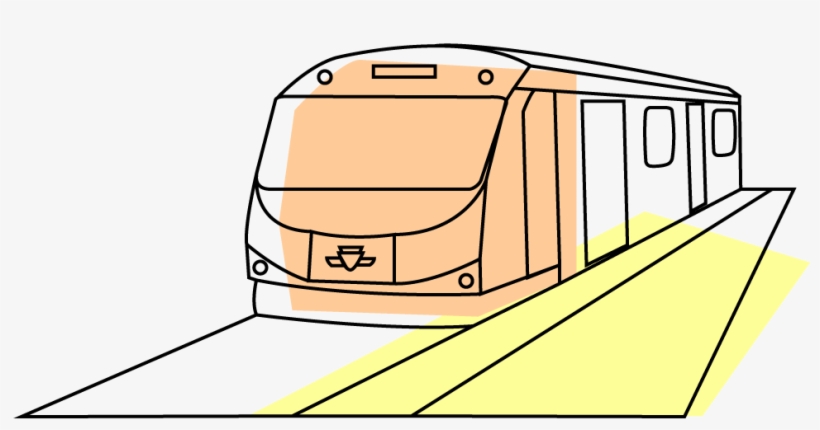 Subway Clipart Black And White 7 Source - Train, transparent png download