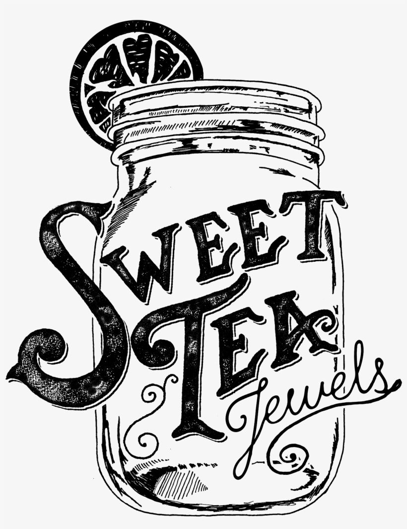 Tea Clipart Ice Tea - Sweet Tea Black And White, transparent png download