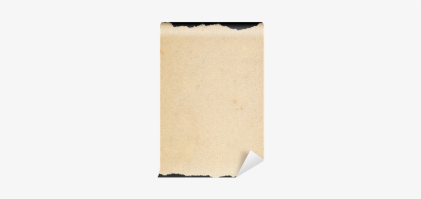 Vintage Yellow Torn Paper Isolated On Black - Vellum, transparent png download