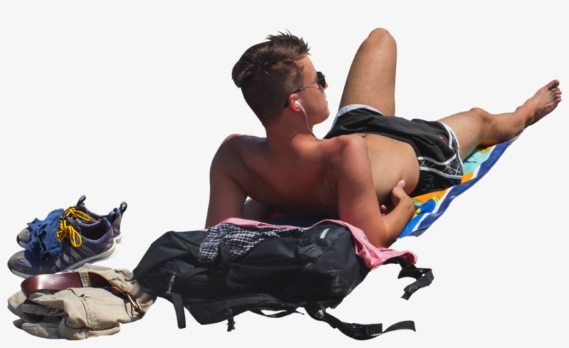 At The Beach Png Image - Beach People Png Para Photoshop, transparent png download