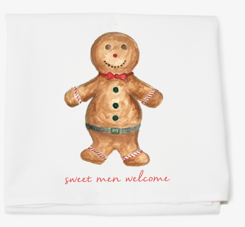 Gingerbread Mansweet Men Welcome Flour Sack Towel - Gingerbread, transparent png download