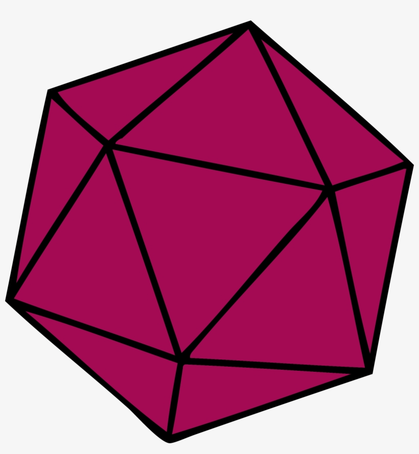 When Playing Dungeons & Dragons, You Have To Roll Dice - Icosahedron Transparent, transparent png download