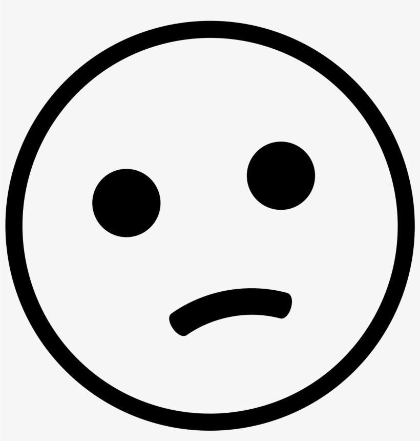 Related Image - Confused Emoji Black And White, transparent png download
