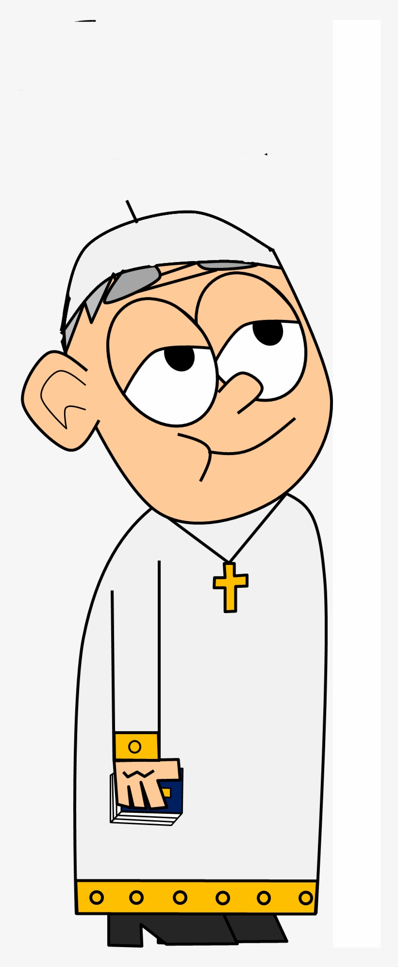 Pope Francis With A Zucchetto - Cartoon, transparent png download