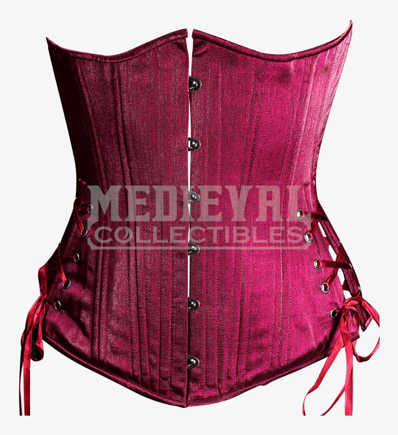 Raspberry Satin Shimmer Underbust Corset - Corset Png Transparent, transparent png download