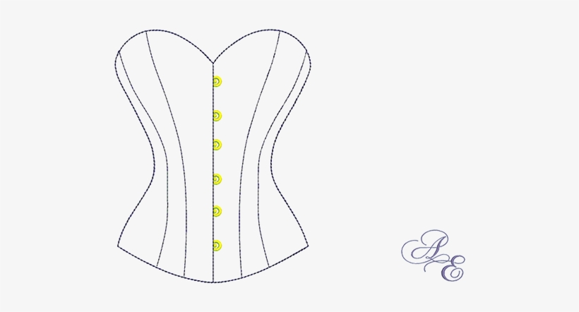 Outline Overbust Corset - Art, transparent png download