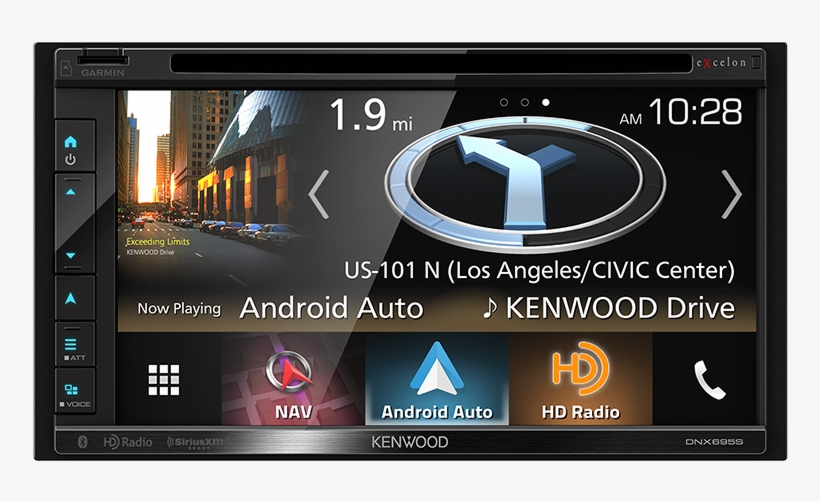 Dnx695s - Kenwood Dnx574s In-dash Gps - 6.8" Touch Display, transparent png download
