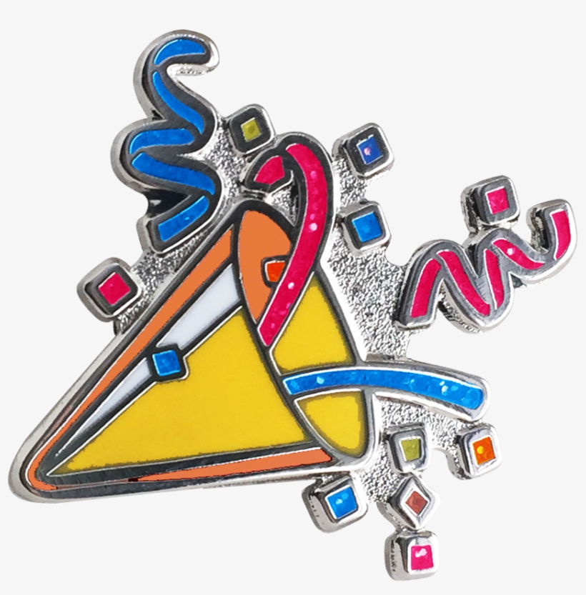 Party Popper Emoji Pin - Lapel Pin, transparent png download