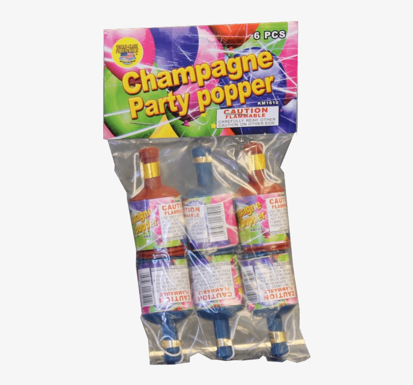 Champagne Party Popper 6 Pack - 6 Pack Party Poppers, transparent png download