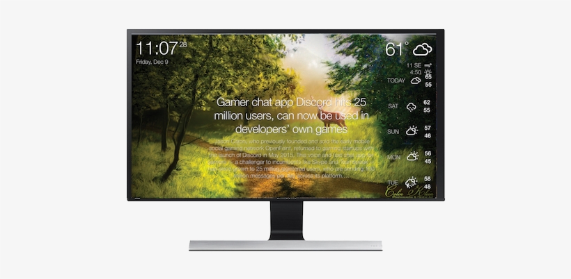 Dakboard , A Service That Allows You To Make Customizable - Led-backlit Lcd Display, transparent png download