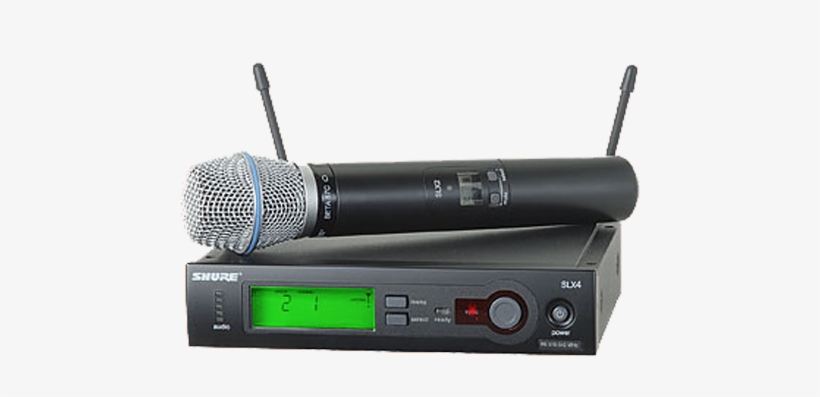 Shure Slx24 Beta87c Handheld Wireless System - Slx4 X7, transparent png download