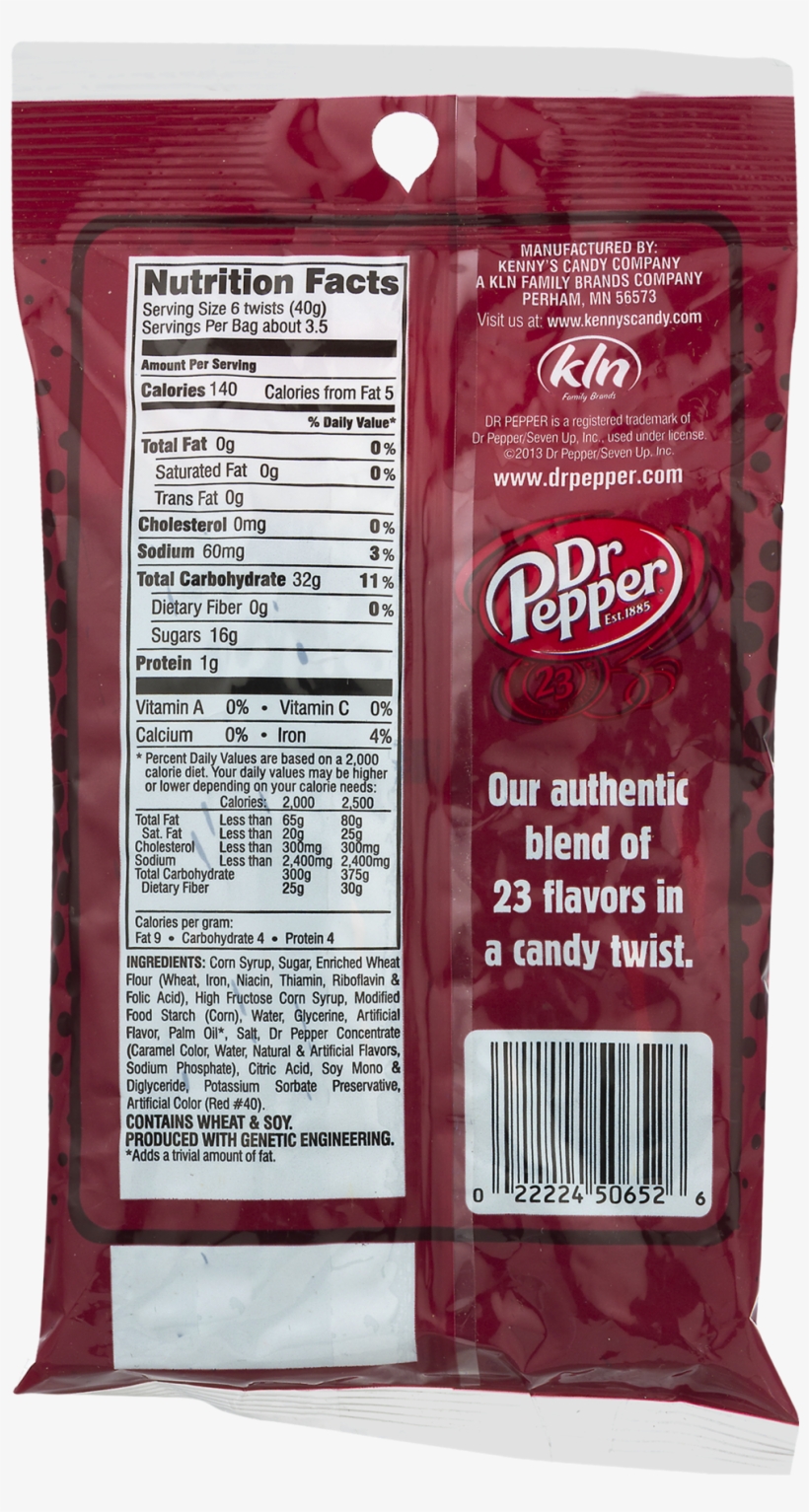 Dr. Pepper Licorice Twists - 5 Oz Bag, transparent png download