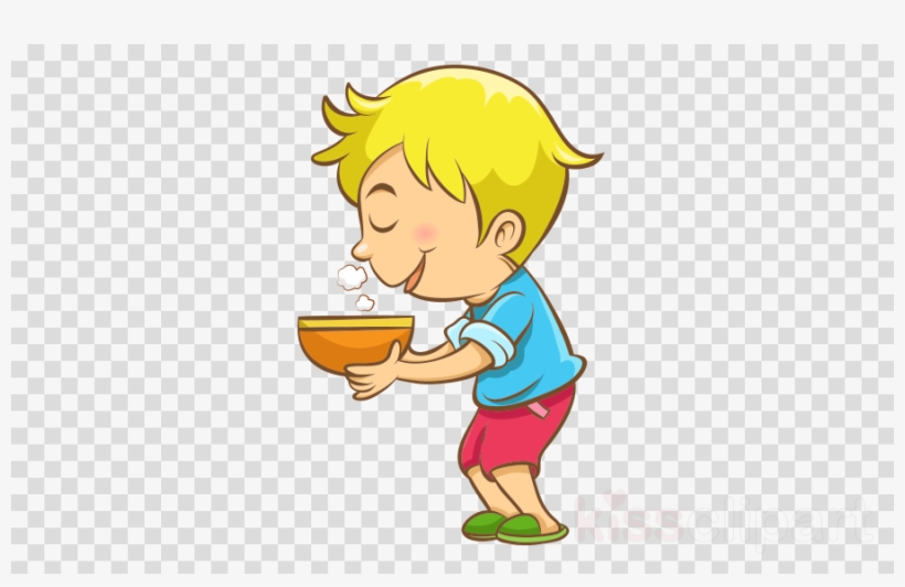 Download Eating Soup Cartoon Clipart Pea Soup Illustration - Pusheen Cat Food, transparent png download