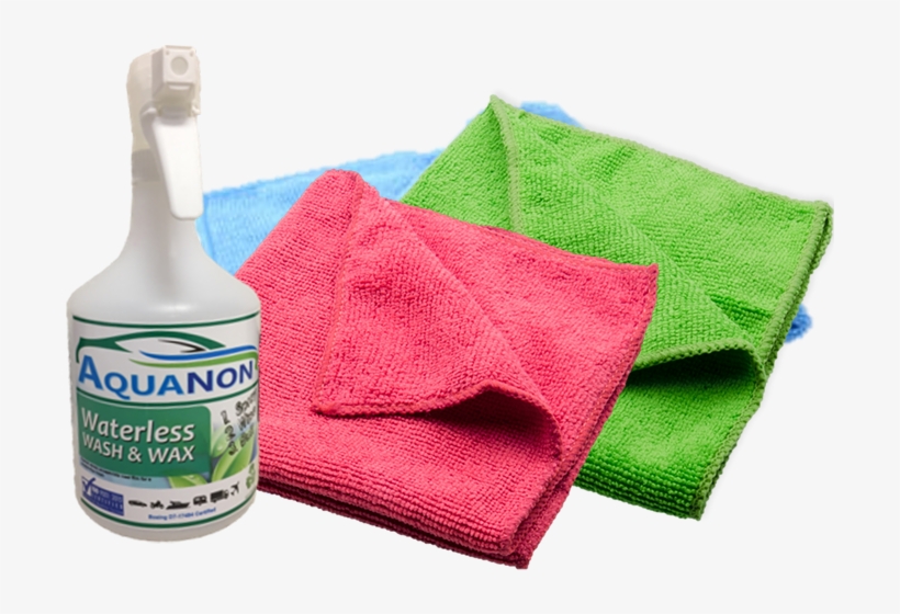 Aquanon Waterless Car Wash From Mega Magic Detergents - Microfiber 16" X 16" Red Cloth, transparent png download