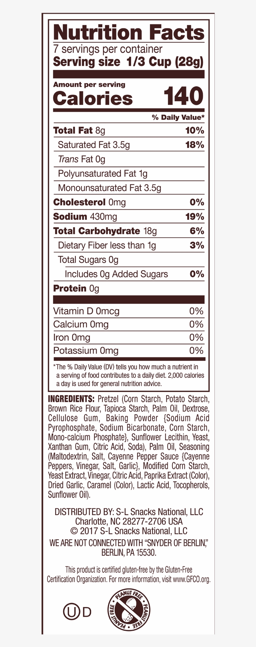 Snyder S Of Hanover Gluten Free Hot Buffalo Wing Pretzel - Nestle Toll House Peanut Butter Cookie Dough 16 Oz., transparent png download