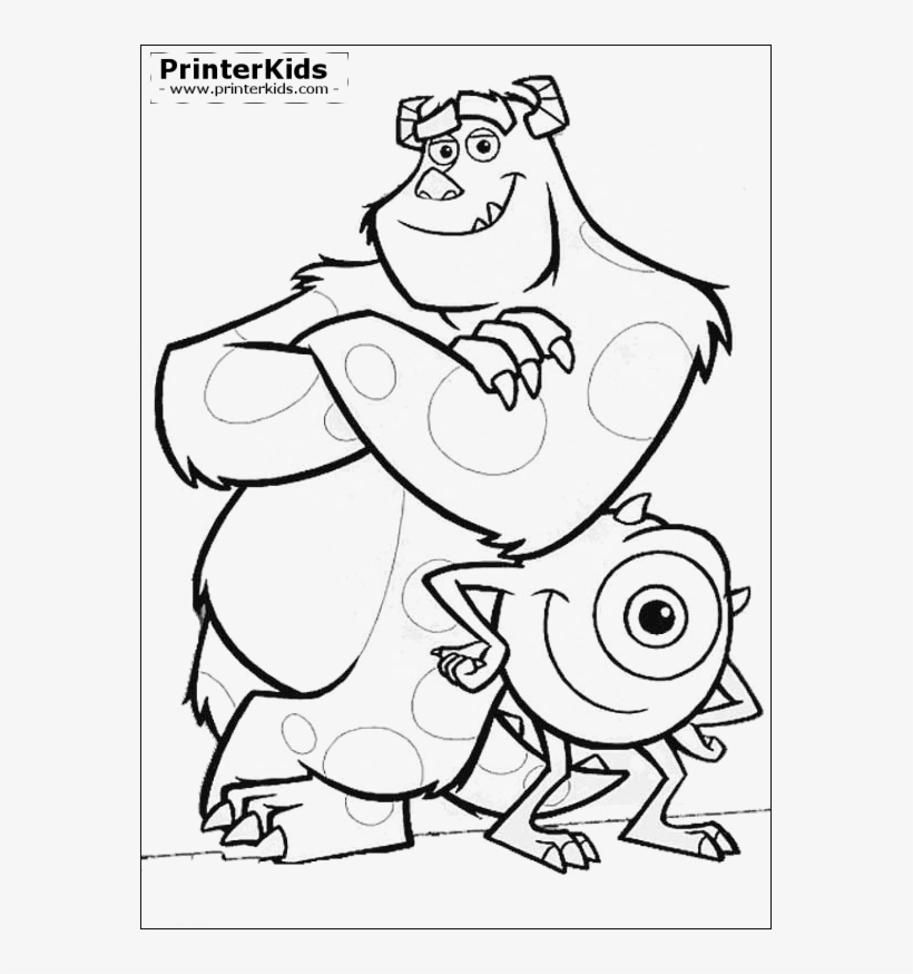 Coloring Pages - Monsters Inc Coloring Pages, transparent png download