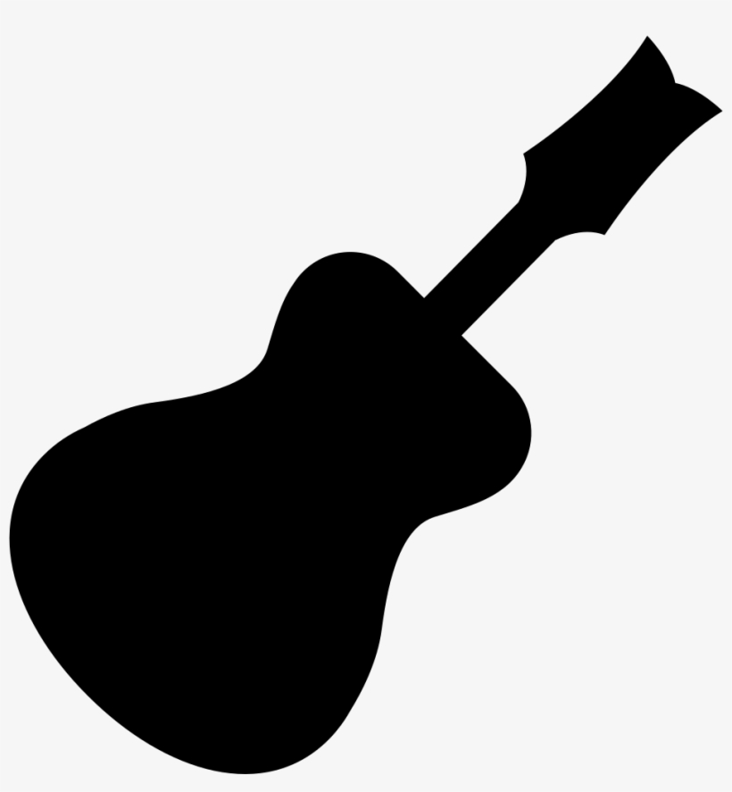 Traditional Guitar Black Silhouette Shape Svg Png Icon - Silhuetas De Instrumentos Musicais, transparent png download