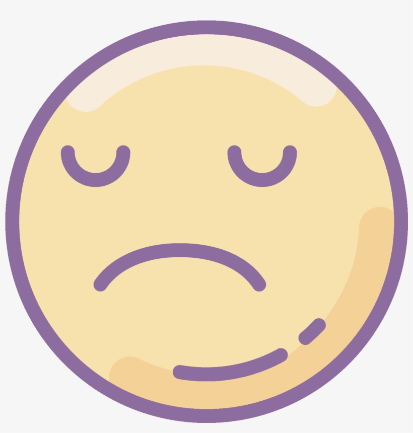 This Is A Picture Of A Face That Is Frowning - Icon, transparent png download