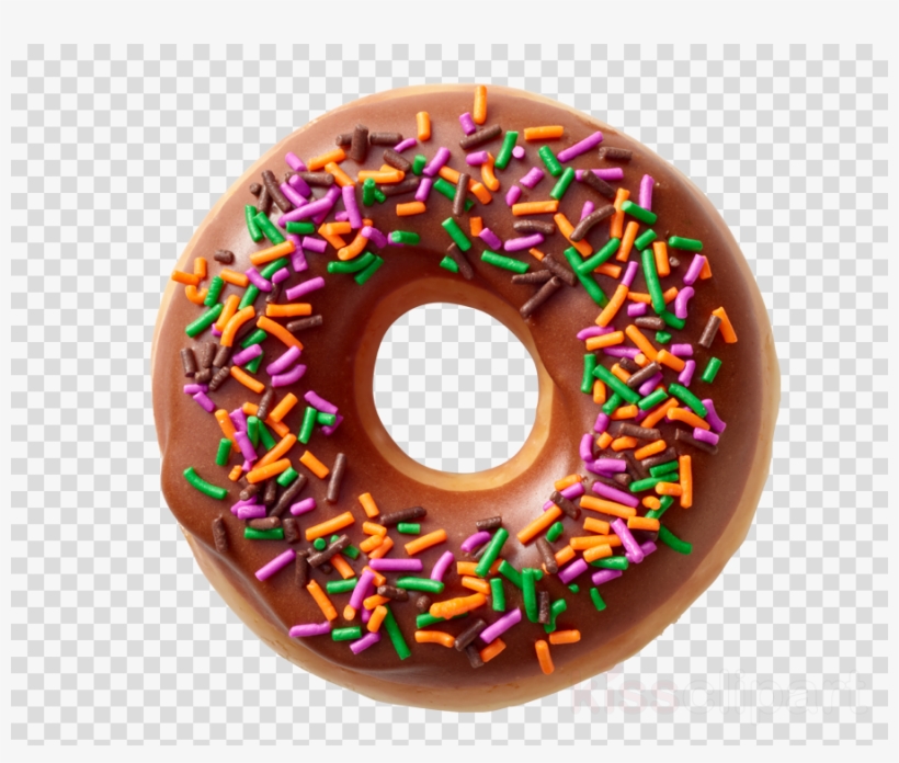 Krispy Kreme Donuts Clipart Sprinkles Donuts Frosting - Single Doughnut, transparent png download